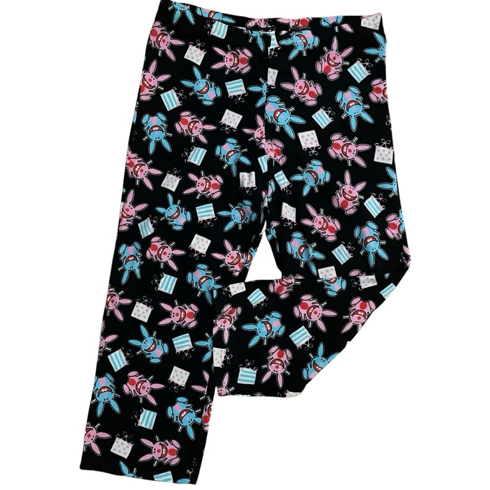 Y2K Happy Bunny Lounge Pants Size Large Vintage Sleepwear Pjs Mall Goth 2000s